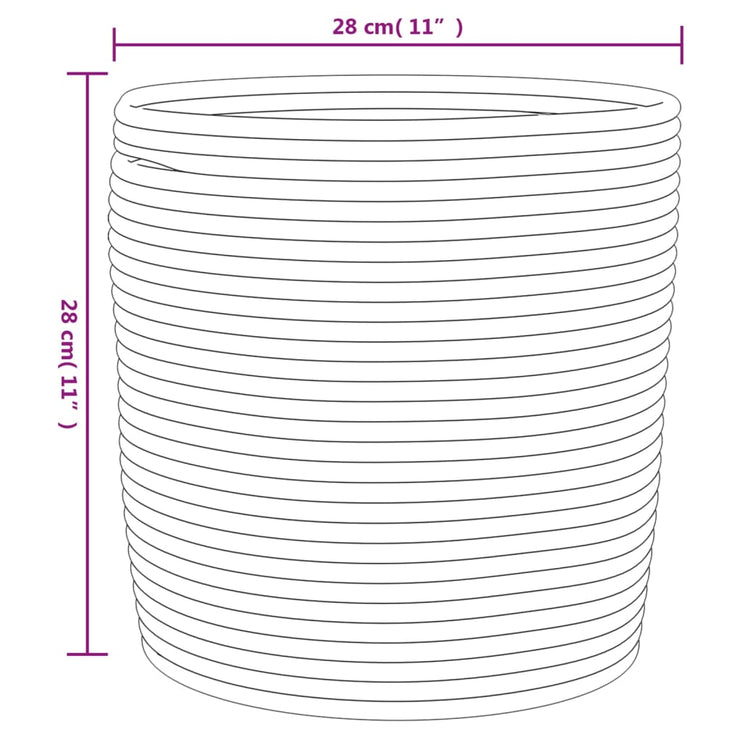 Förvaringskorgar 2 st grå och vit Ø28x28 cm bomull