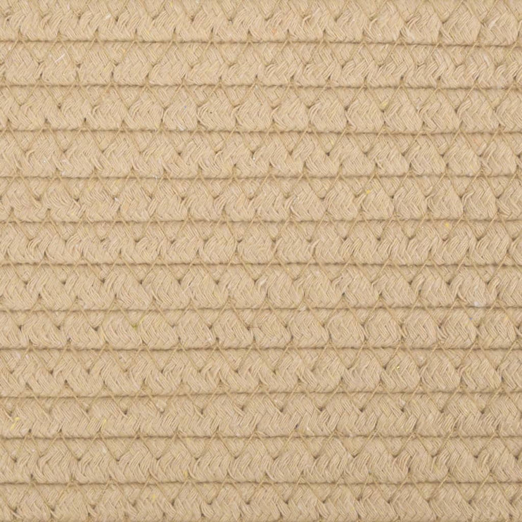 Förvaringskorg beige och vit Ø40x25 cm bomull