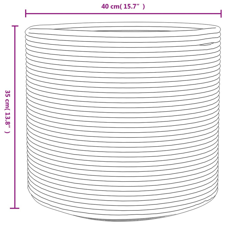 Förvaringskorg grå och vit Ø40x35 cm bomull