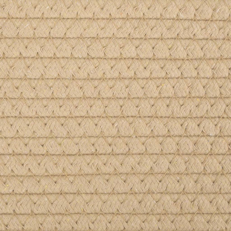 Förvaringskorg beige och vit Ø40x35 cm bomull