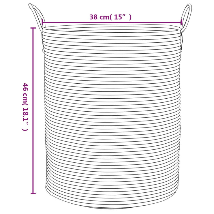 Förvaringskorg brun och vit Ø38x46 cm bomull