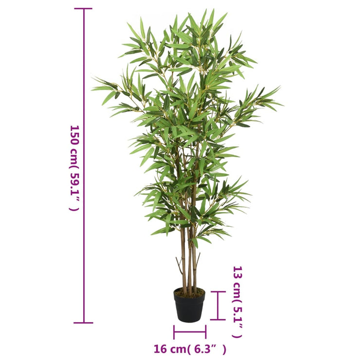 Konstväxt bambu 828 blad 150 cm grön