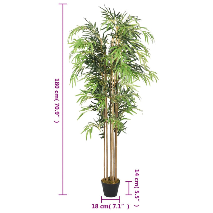 Konstväxt bambu 1605 blad 180 cm grön