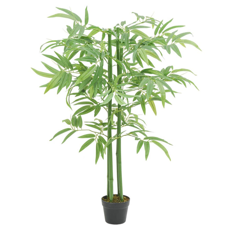 Konstväxt bambu 384 blad 120 cm grön