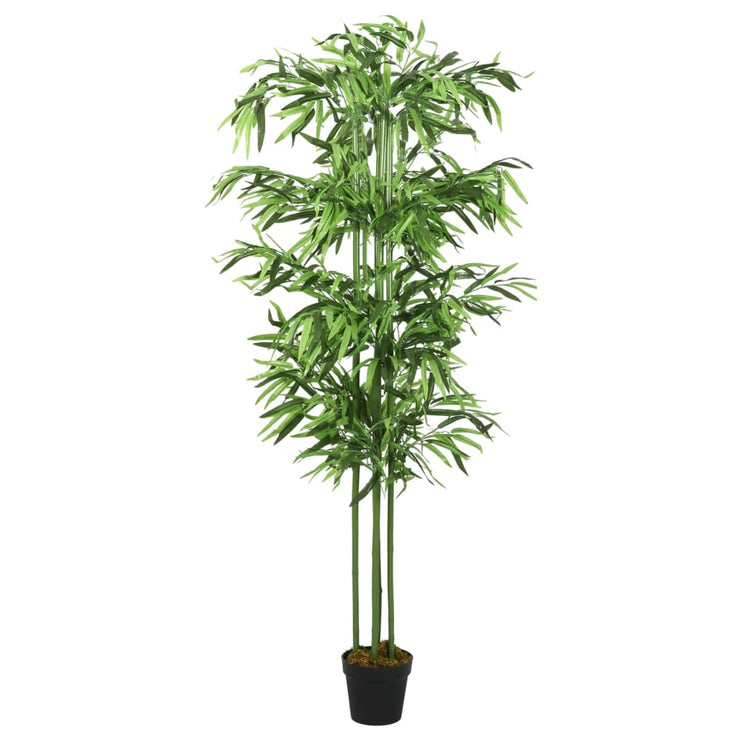 Konstväxt bambu 576 blad 150 cm grön