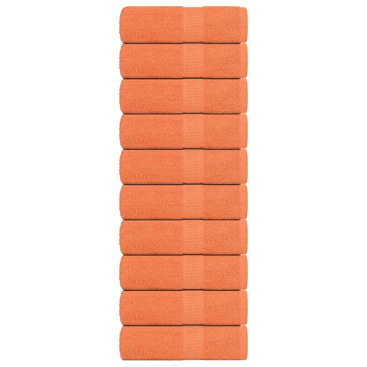 Gästhanddukar 10 st orange 30x50 cm 360 gsm 100% bomull