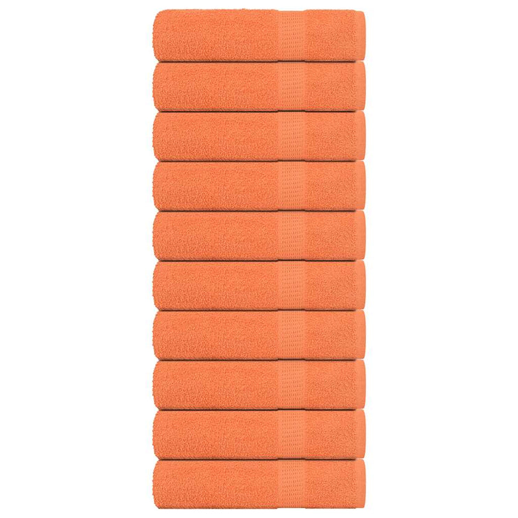 Duschhanddukar 10 st orange 70x140 cm 360 gsm 100% bomull