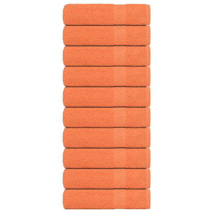 Duschhanddukar 10 st orange 70x140 cm 360 gsm 100% bomull