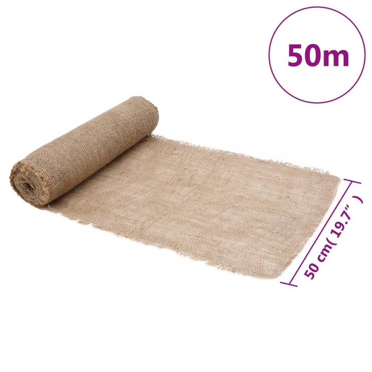 Juterulle 0,5x50 m 100% jute 200 gsm