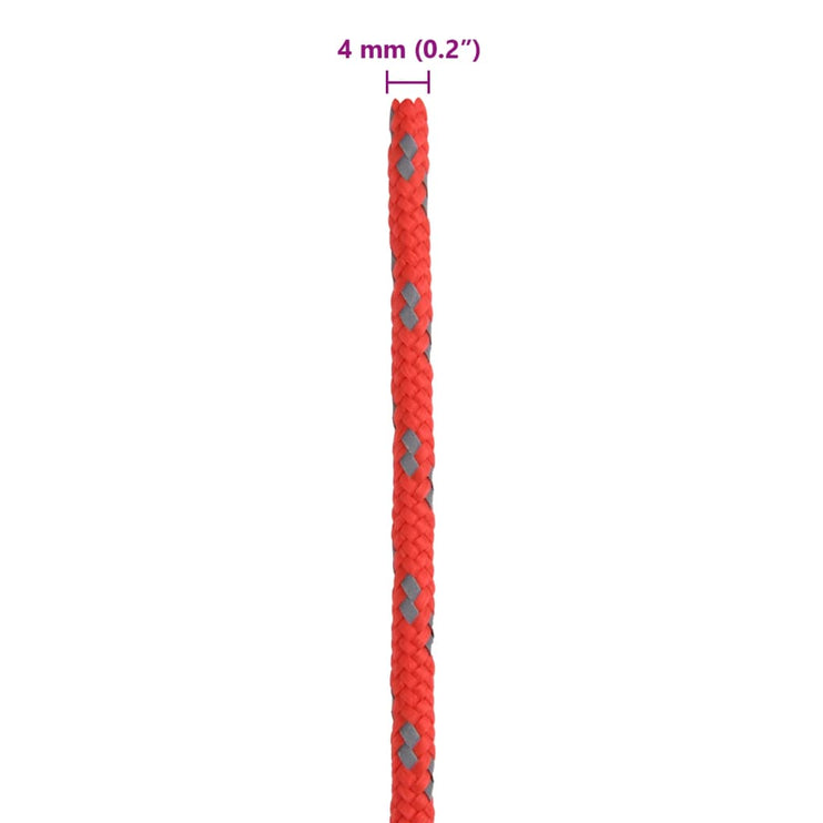 Tältlinor med reflekterande remsor och fästen 8 st 4 m 4 mm