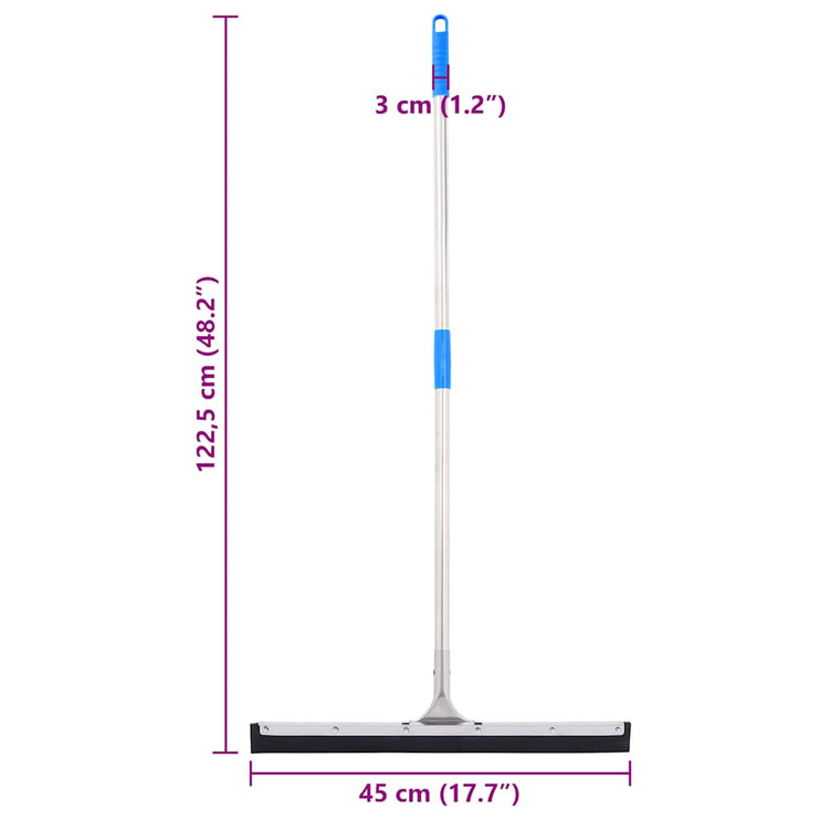 Golvskrapa 45,5x121,5 cm stål och gummi