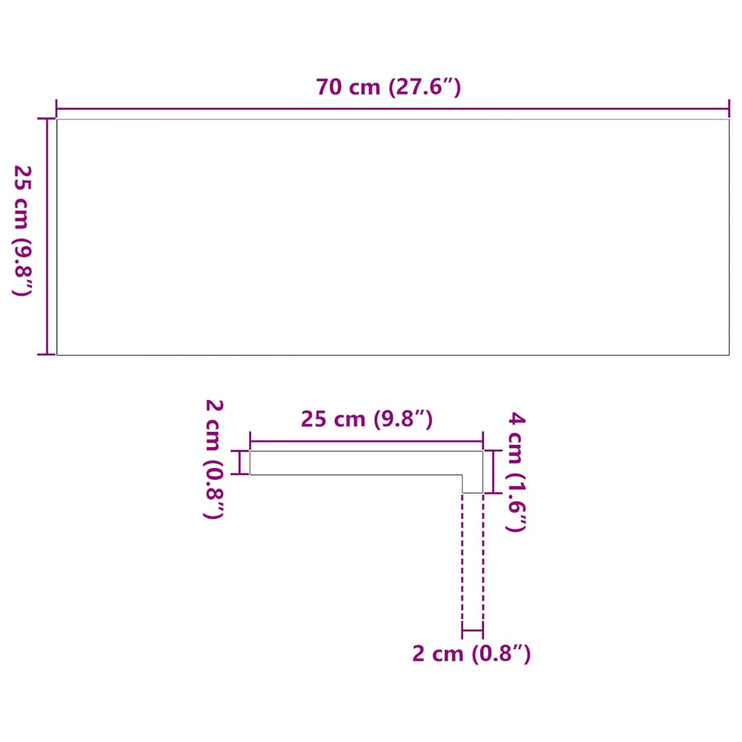 Trappstegsmattor 2 pcs obehandlad 70x25x2 cm massiv ek