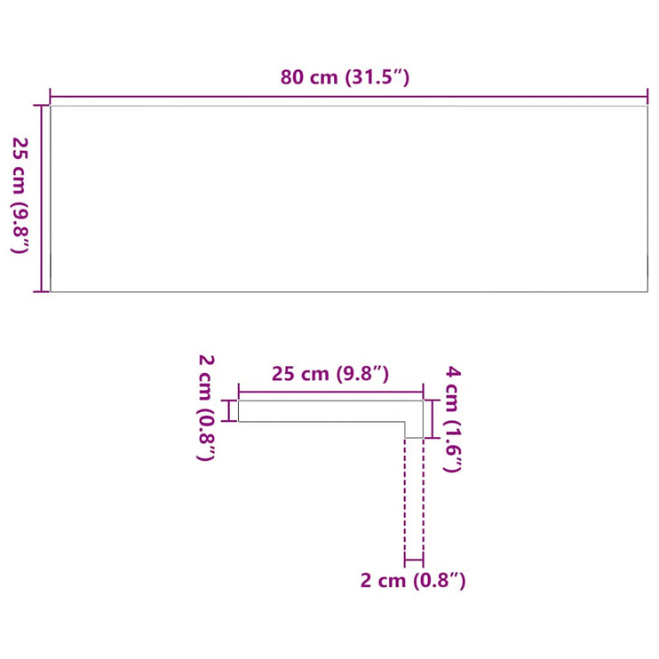 Trappstegsmattor 2 pcs obehandlad 80x25x2 cm massiv ek