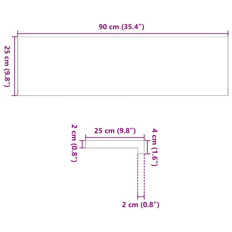 Trappstegsmattor 2 pcs obehandlad 90x25x2 cm massiv ek