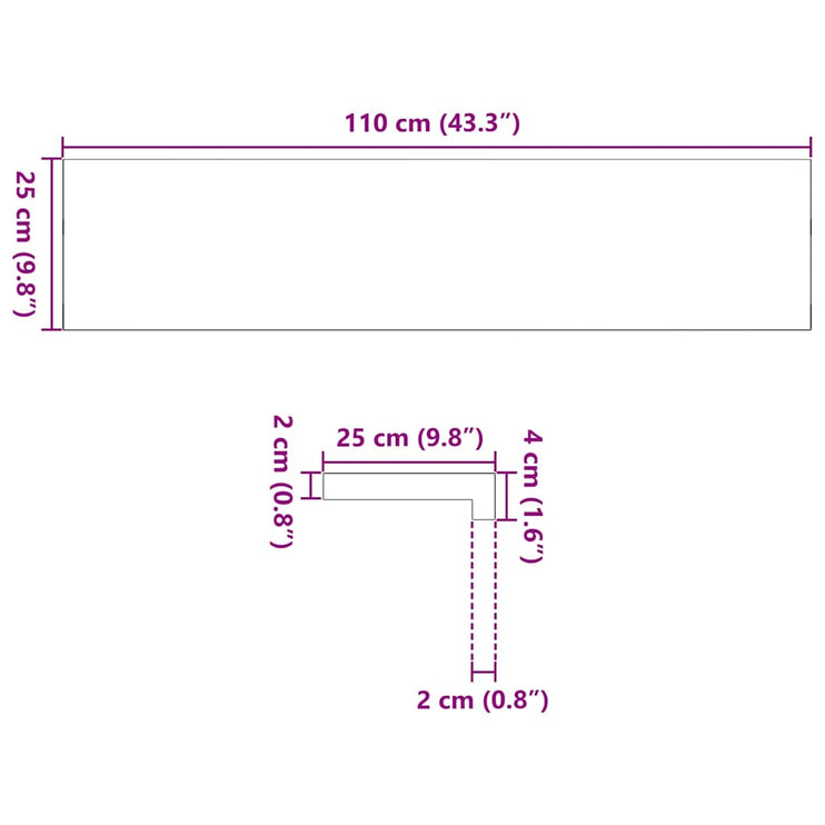 Trappstegsmattor 2 pcs obehandlad 110x25x2 cm massiv ek