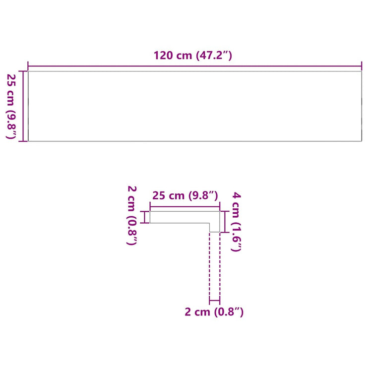 Trappstegsmattor 2 pcs mörkbrun 120x25x2 cm massiv ek