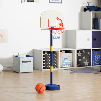 Basketstativ med boll och pump justerbar höjd 90/121 cm