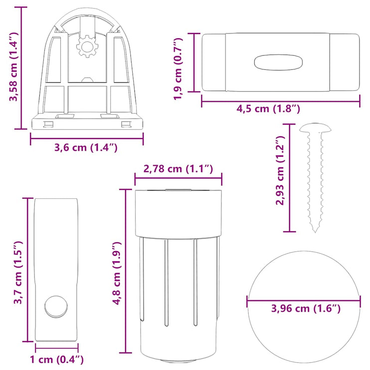 Rullgardinsfästen 18 mm