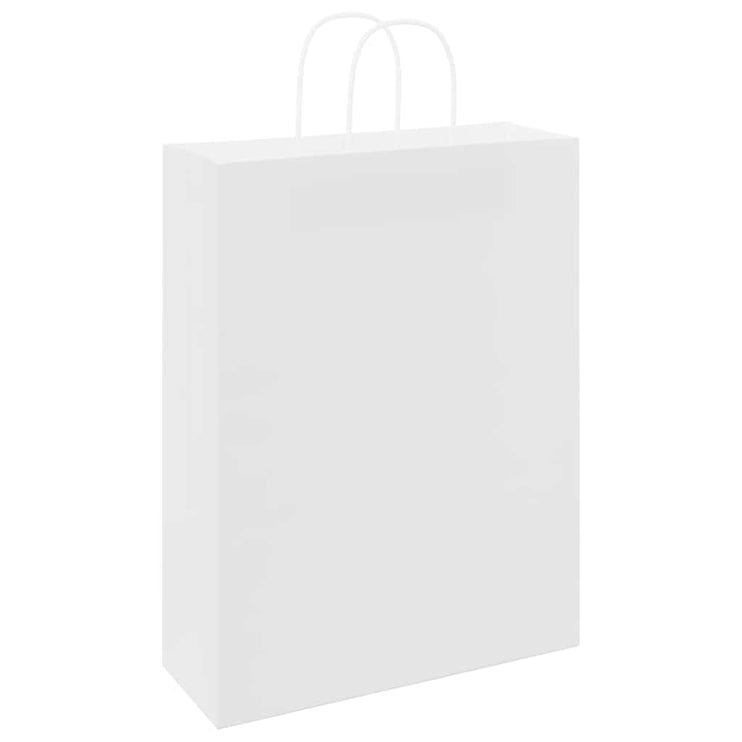 Kraftpapperspåsar 250 st med handtag vit 32x12x42 cm