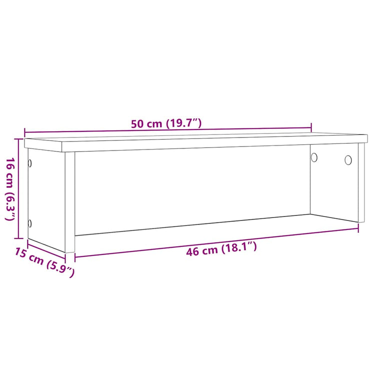 Köksställ stapelbara vit 50x15x16 cm konstruerat trä