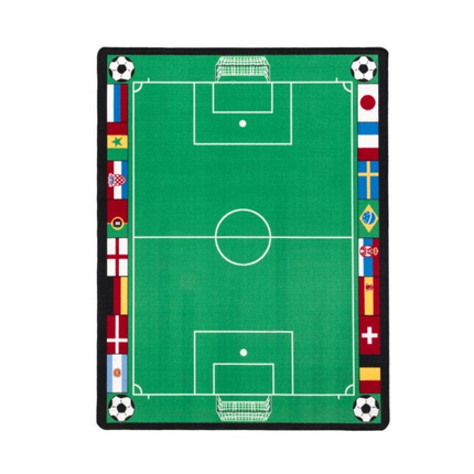 4Living matta med fotbollstema 133x175 cm
