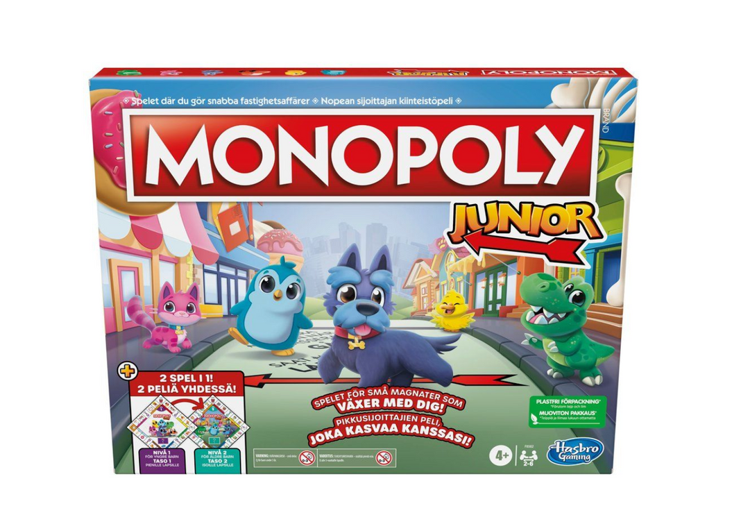 Hasbro Games Monopoly Junior, spel FI / SE