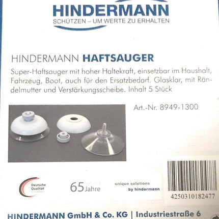 Hindermann Sugkoppar 40 mm 5-pack  8949-1300