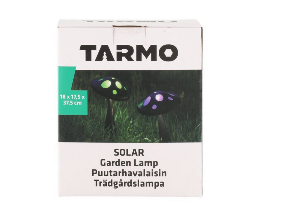 Tarmo Trädgårdslampa solar 37cm Mushroom