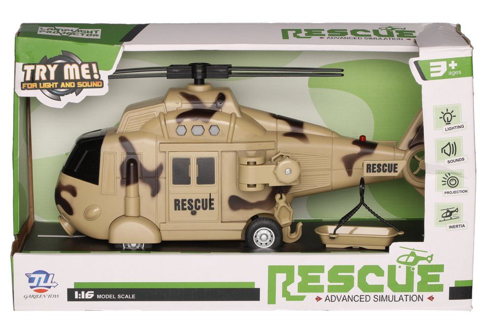 Rescue Helikopter med ljus och ljud