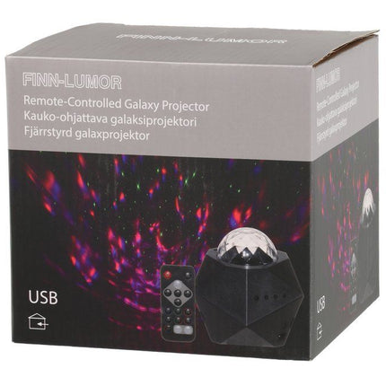 Finnlumor Galaxy Projektor fjärrstyrd USB