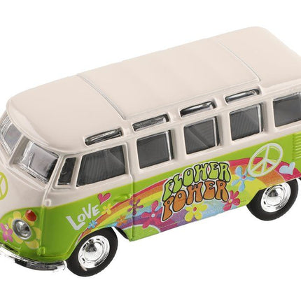 Maisto VW samba Hippie line grön minibuss