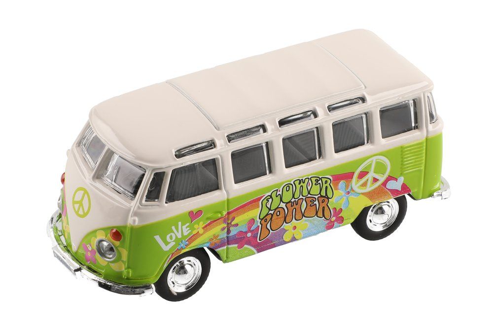 Maisto VW samba Hippie line grön minibuss