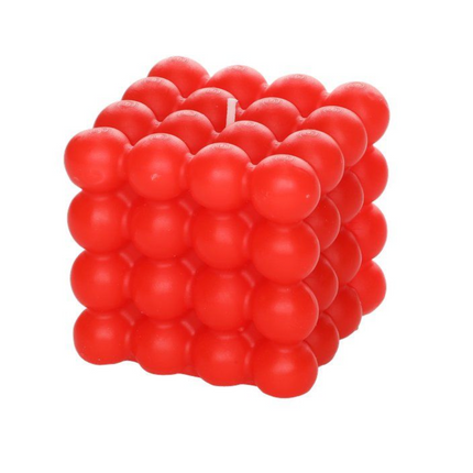 Polar Bordsljus bubbelkub rött 8 cm