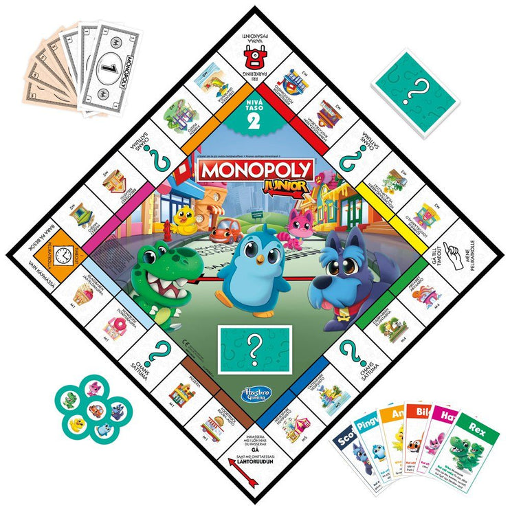 Hasbro Games Monopoly Junior, spel FI / SE